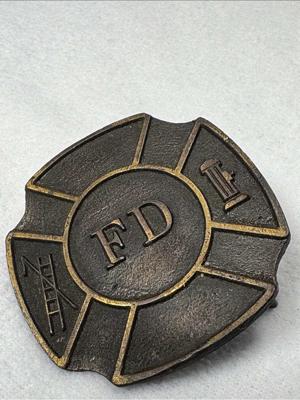 Tiffany Studio New York Antique Brass Buckle Plate
